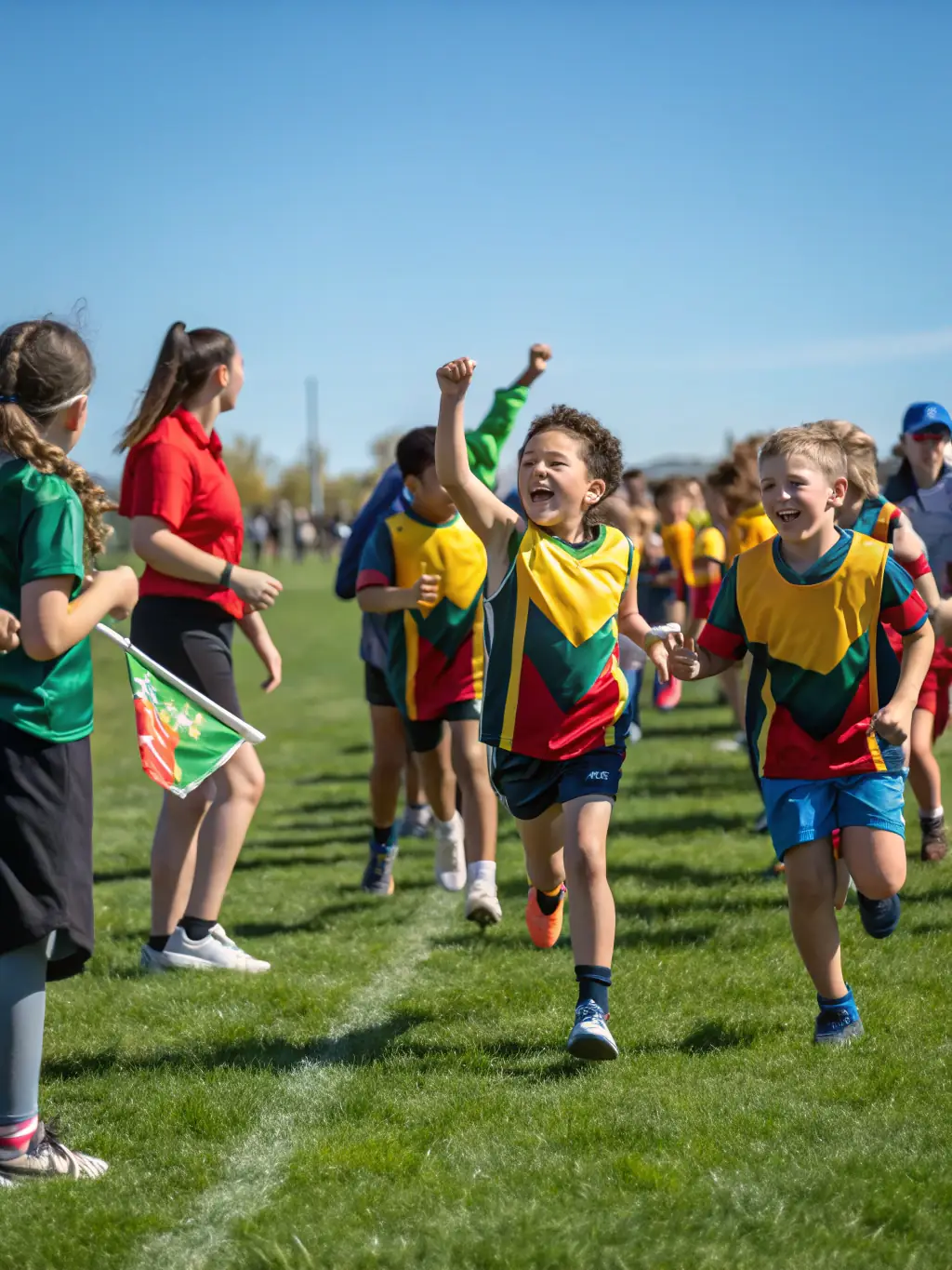 A photo of children participating in a junior athletics program, highlighting the club's commitment to youth development.
